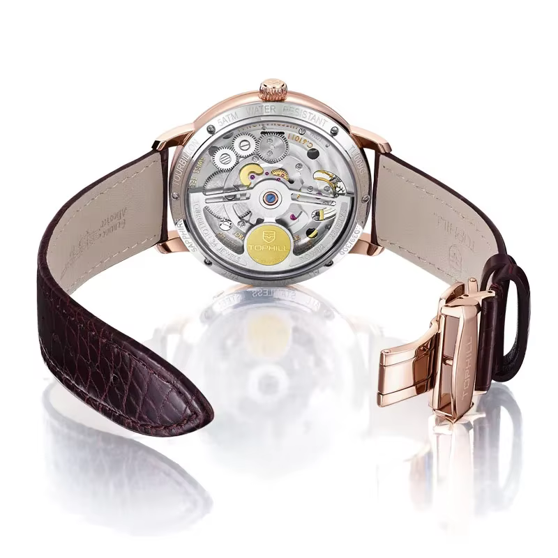 Montre à tourbillon étanche pour homme