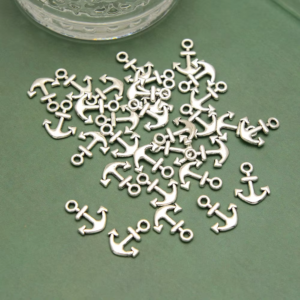 Mini breloques injecteur pour bricolage, pendentif marin, bracelet, fournitures de boucle d'oreille, bijoux, résultats exécutifs, 10x13mm, lot de 100 pièces