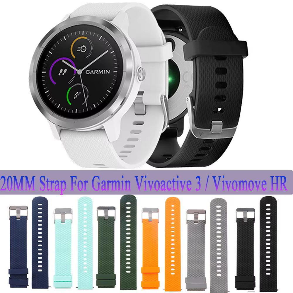 Bracelet de montre en silicone pour Garmin Vivoactive 3