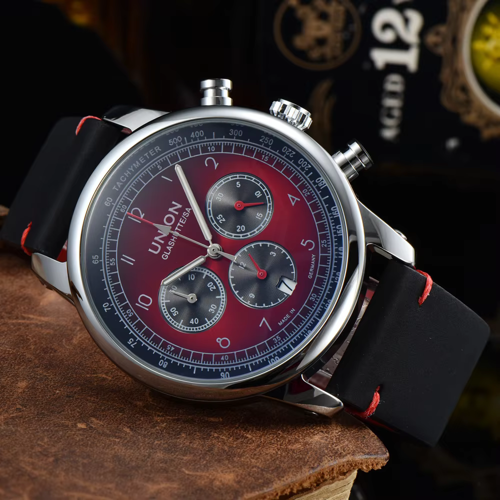 Montres de luxe tendance en promotion pour hommes – Montre-bracelet multifonction chronographe de marque supérieure