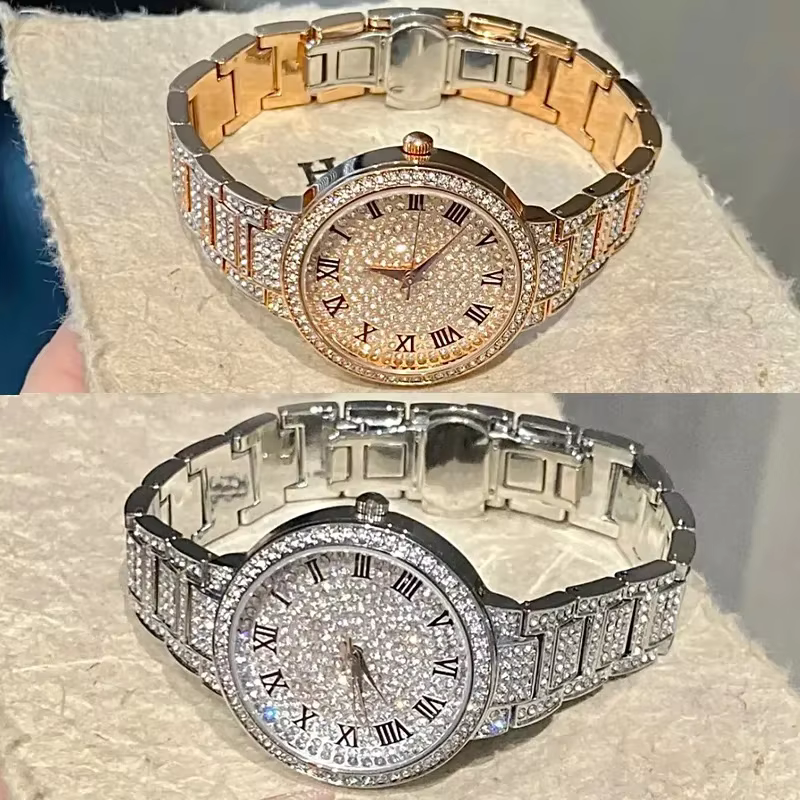 Femmes mode brillant strass montre marque Quartz Bracelet montres Zircon cristal élégant montre-Bracelet horloge ami filles cadeaux