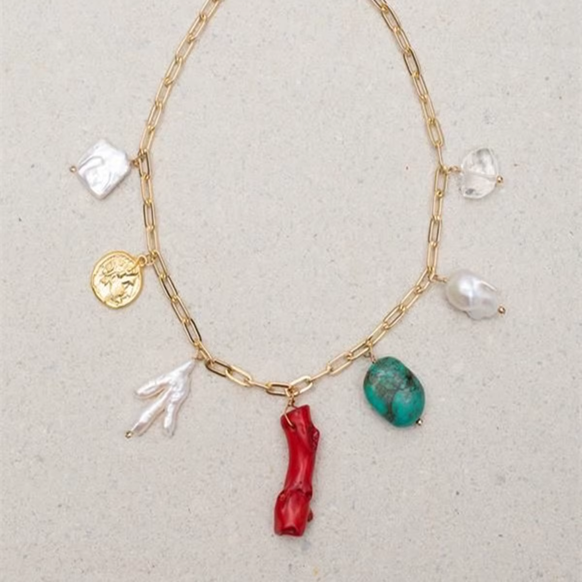 Collier en corail rouge Style INS, accessoires de mode pour femmes, nouveaux bijoux pendentif en perles naturelles, meilleur cadeau de noël pour mariage