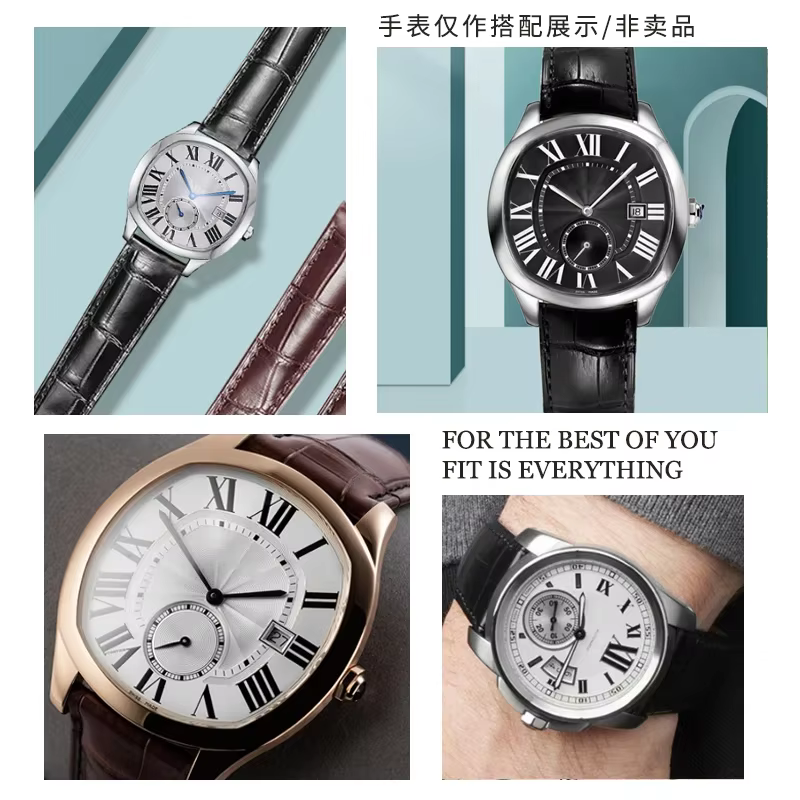 Bracelet de montre en cuir véritable