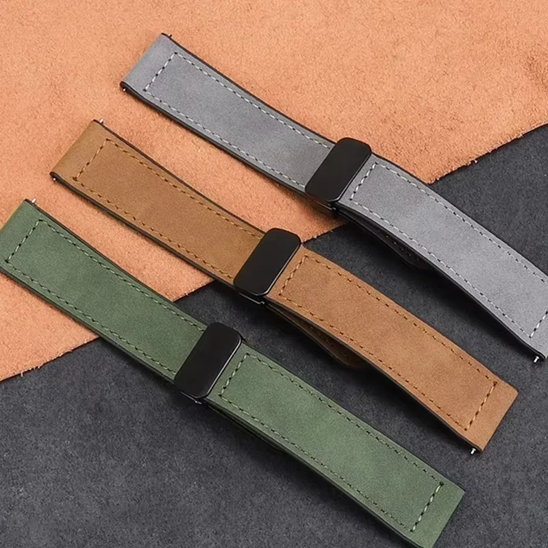 Bracelet Correa en Silicone et cuir magnétique