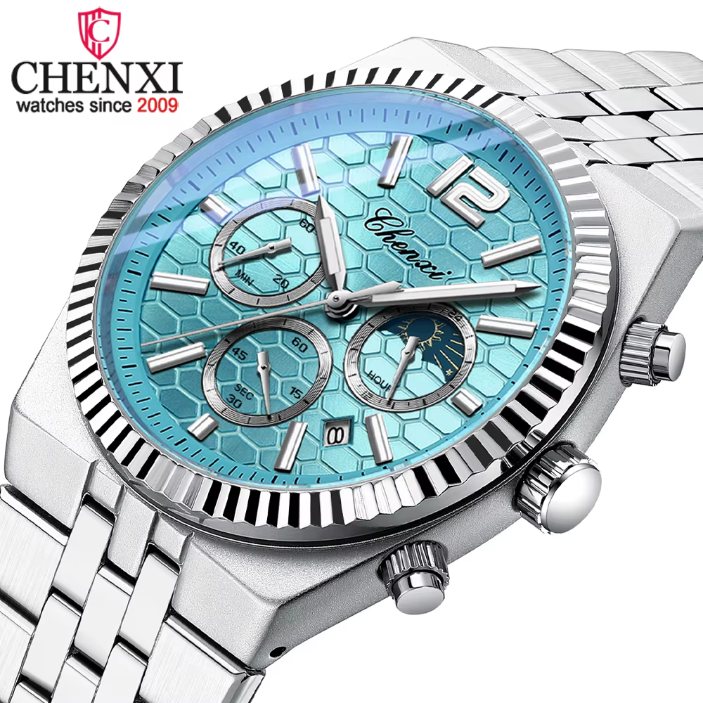 CHENXI Original hommes montre à Quartz étanche affaires chronographe homme montre-bracelet lumineux mode bracelet en