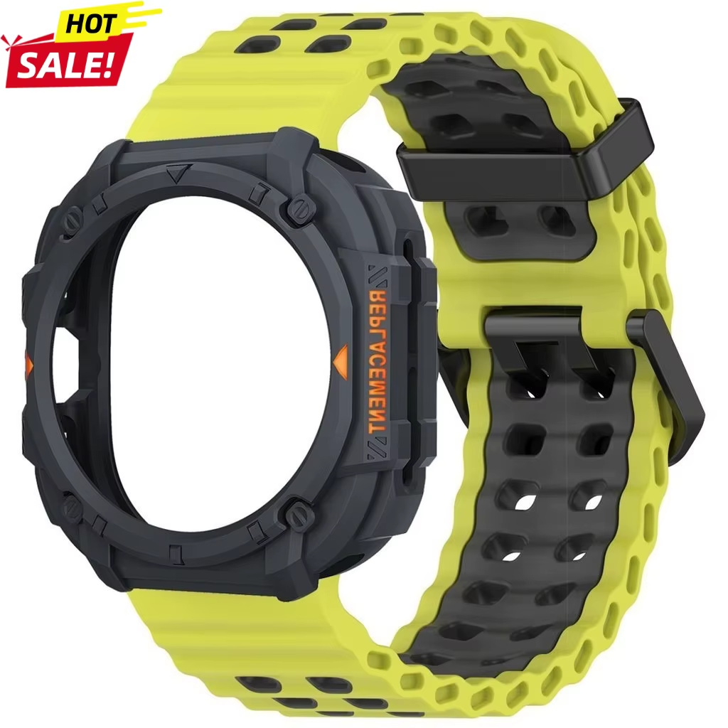 Nouvel étui + bracelet pour Samsung Galaxy Watch Ultra (2025) 47 mm, Ultra (2024) 47 mm, bracelet sport en silicone, bracelet de montre, housse de protection