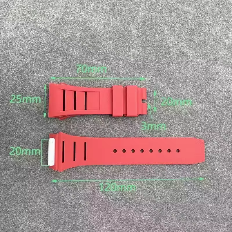 Bracelet de montre en caoutchouc souple de haute qualité
