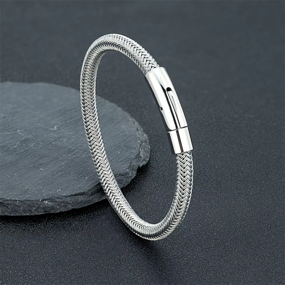Bracelet en câble métallique Simple et étanche de 6mm pour hommes et femmes