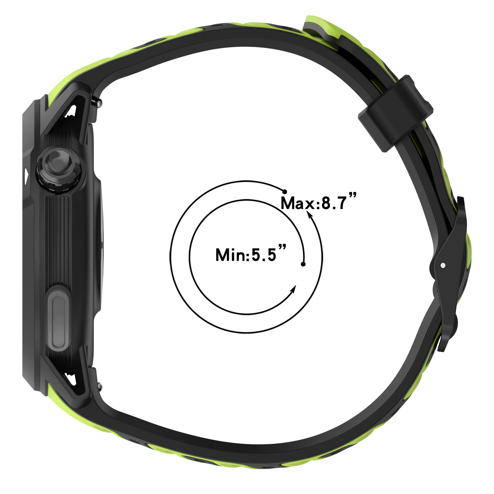 Bracelet en Silicone bicolore de 22mm pour Coros Pace Pro