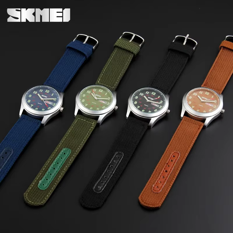 SKMEI 9112 montres pointeur lumineux étanche homme montre-bracelet Date calendrier horloge Reloj Hombre luxe hommes Sport Quartz