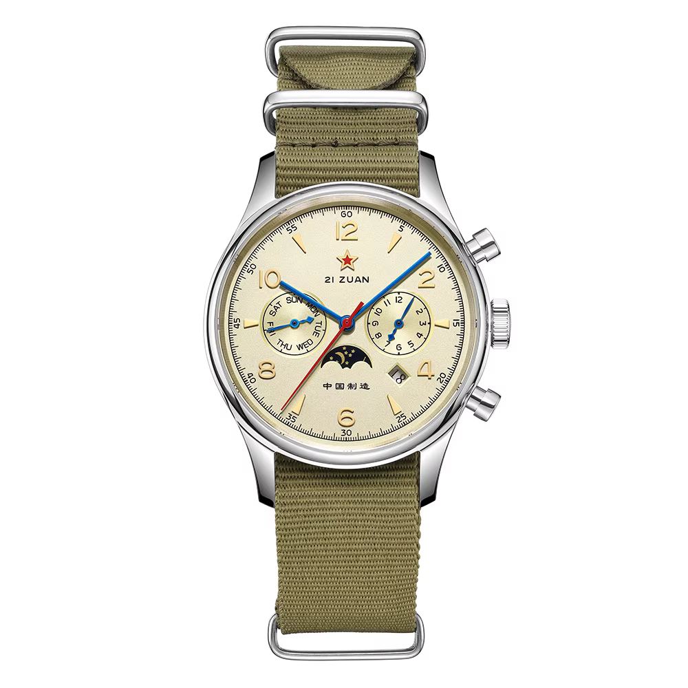 SEAKOSS 1963 Seagull ST1654 mouvement automatique montre-bracelet mécanique 24H affichage Air Force Aviation pilote calendrier montres pour hommes