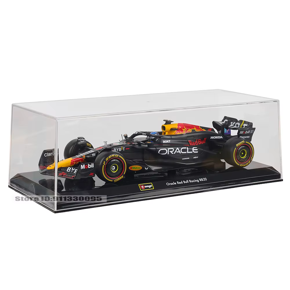 Bburago 1:24 2024 F1 Oracle Red Bull Racing # 1 Verstappen maximum # 11 Sergio Perez modèle de voiture en alliage avec modèle de voiture en acrylique jouet cadeau