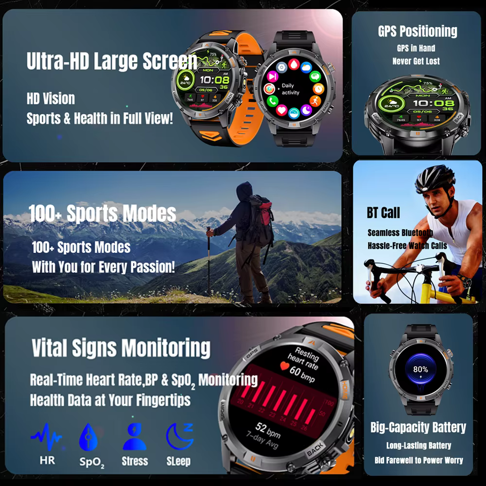 T-rex 3 Ultra professionnel GPS sport montre intelligente homme intégré double bande GNSS boussole militaire extérieur Smartwatch hommes 2025 nouveau