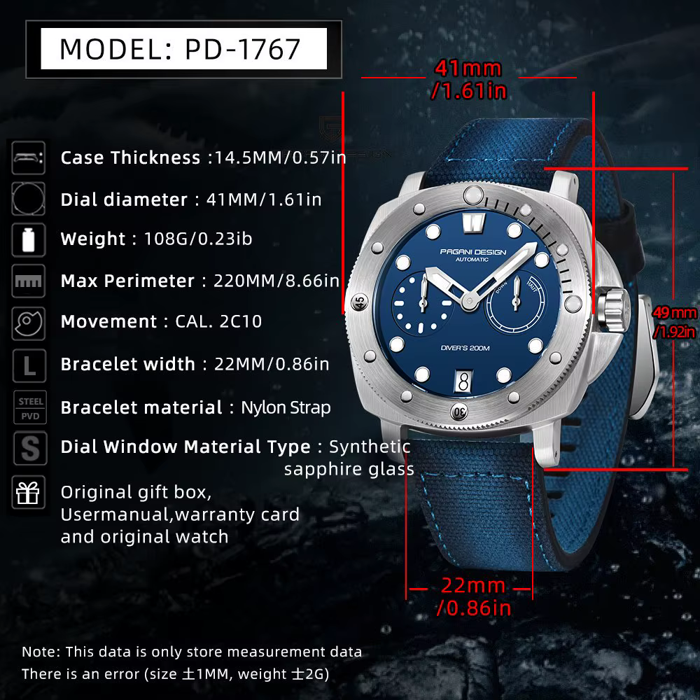 PAGANI DESIGN 2026 Nouvelles Montres Mécaniques Automatiques pour Hommes