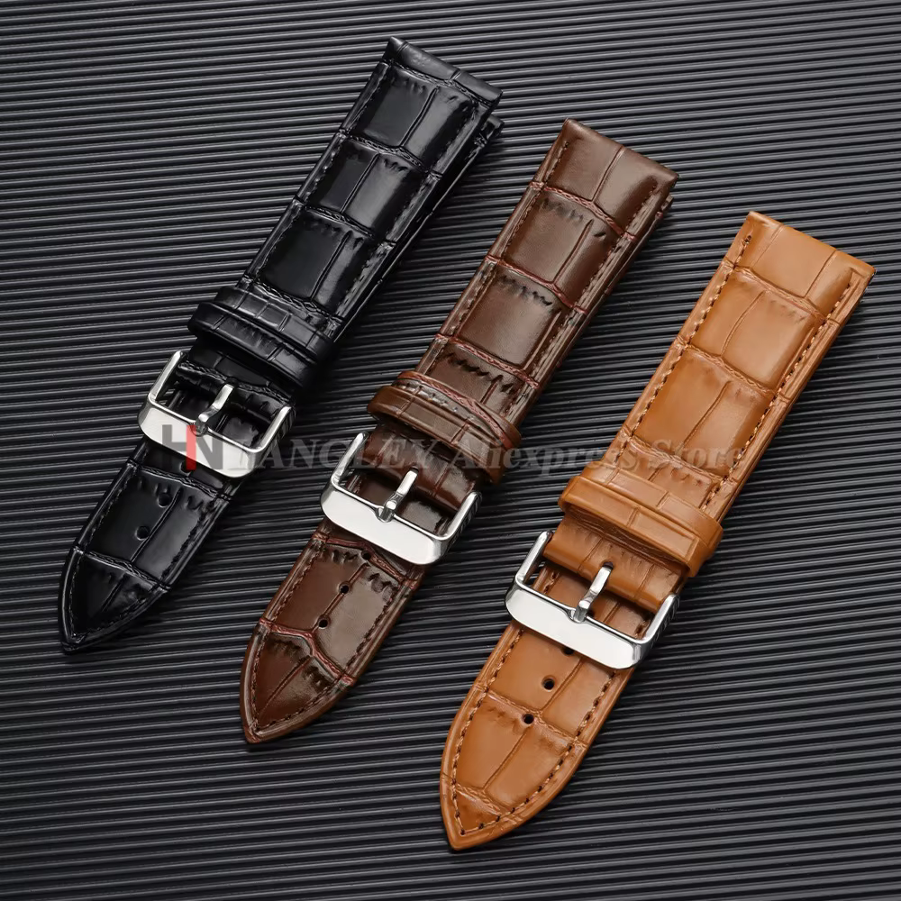 Bracelet de montre en cuir véritable