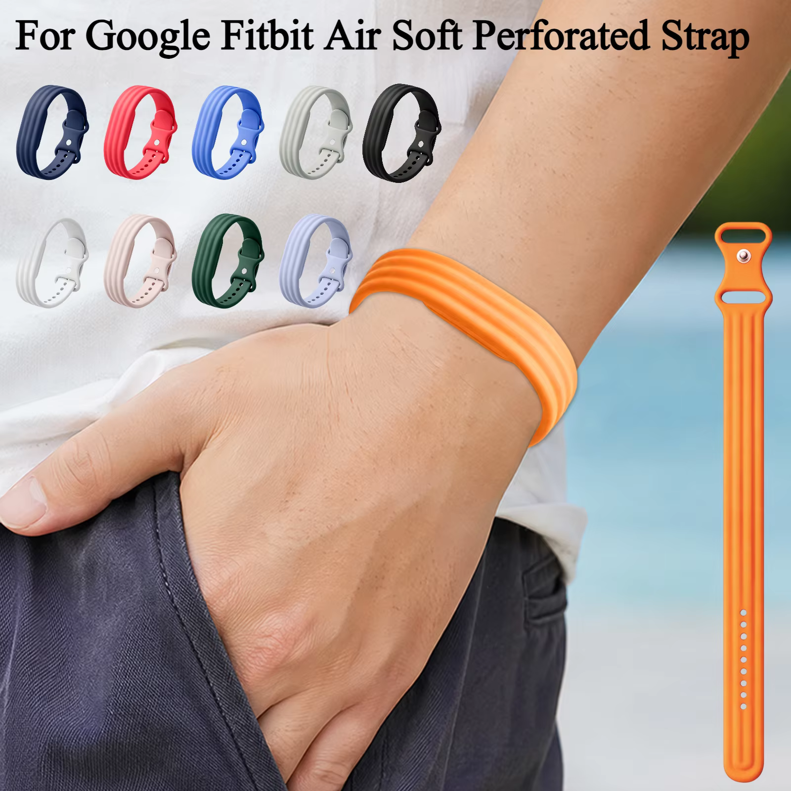 Bracelet de montre sport en silicone pour Google Fitbit Air