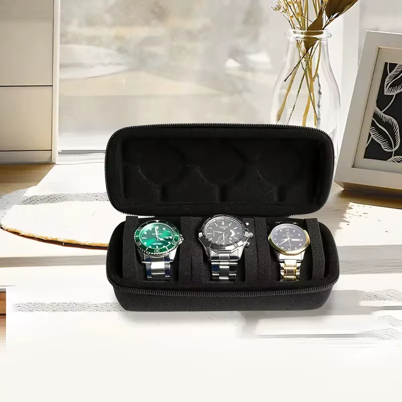 Étui de voyage pour montre avec 3 emplacements
