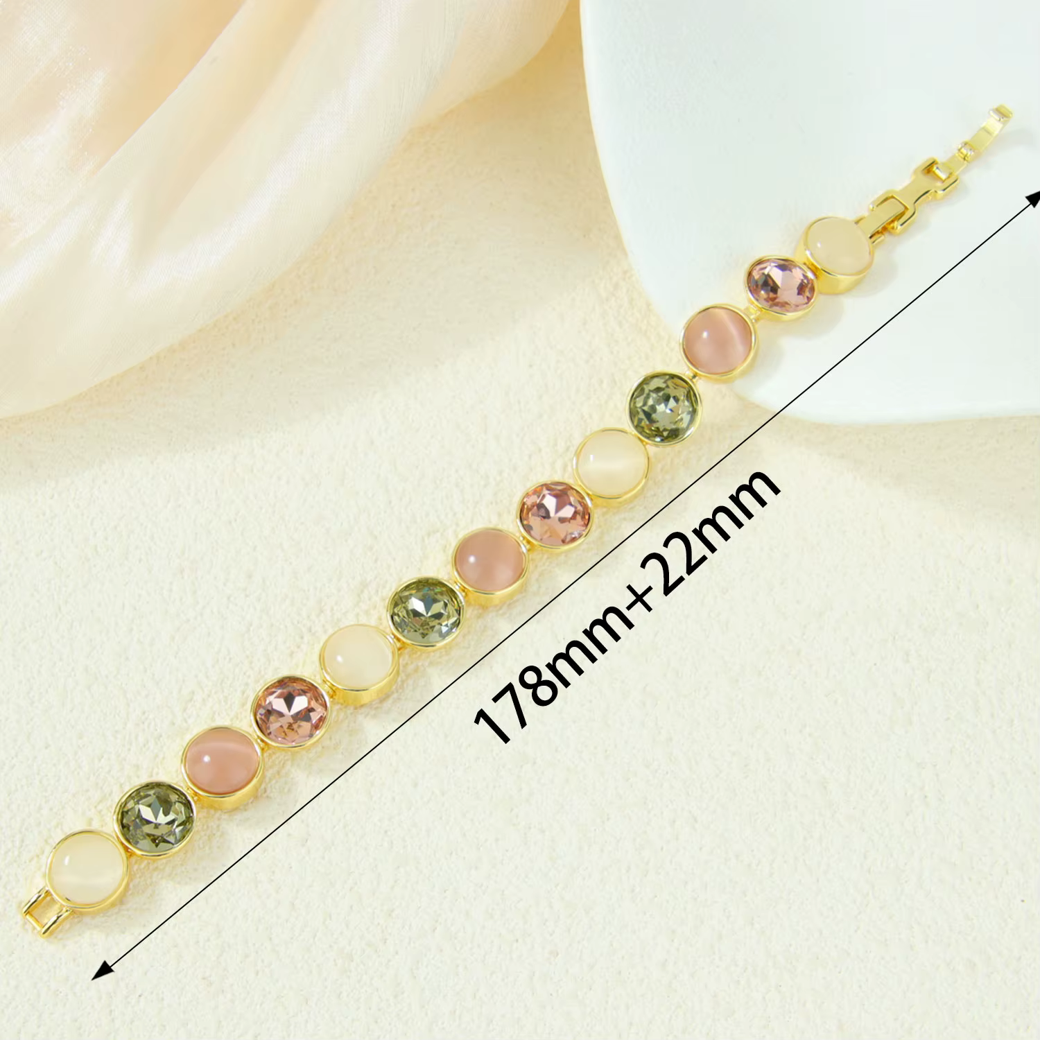 Bracelet de luxe en cristal italien