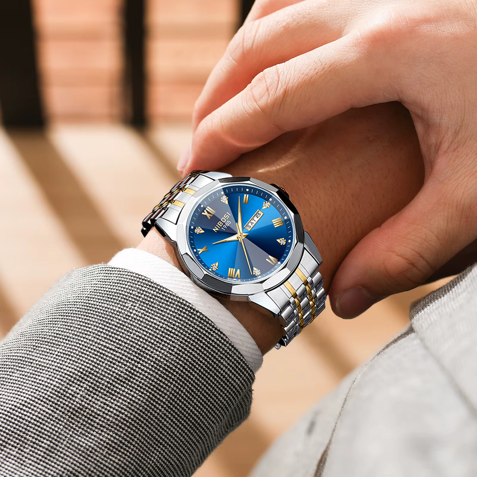 Montres mécaniques automatiques étanches pour hommes