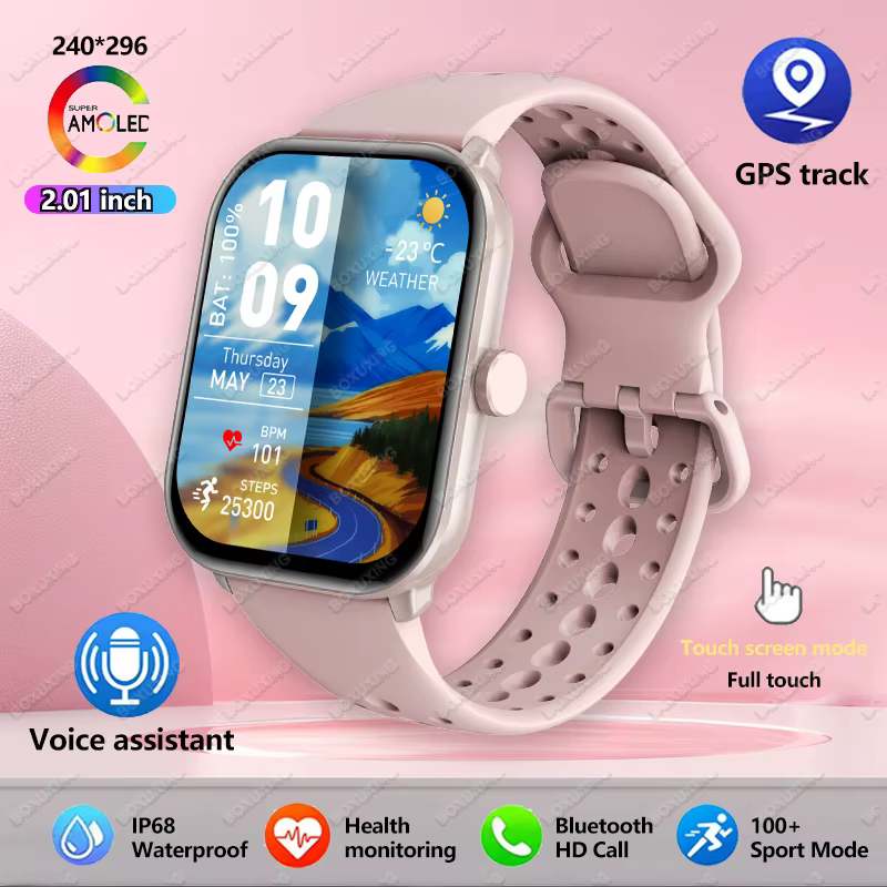 Nouvelle montre connectée GPS 2026 avec écran AMOLED Ultra HD de 2