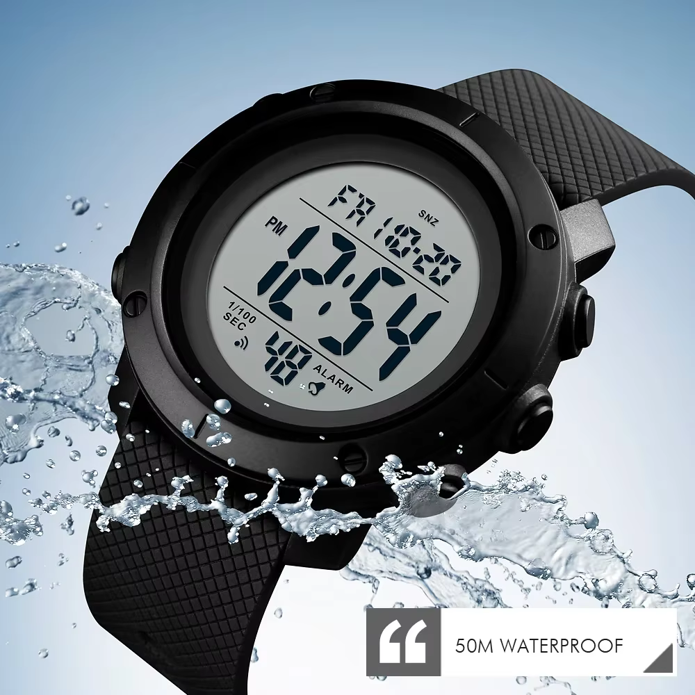 Montre de sport numérique étanche pour homme