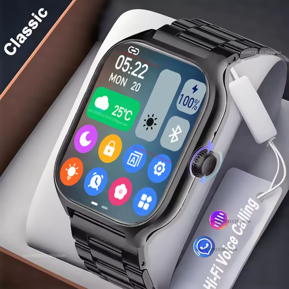 Montre intelligente cadran pour répondre aux appels suivi des calories 2.01 pouces fréquence cardiaque sang oxygène