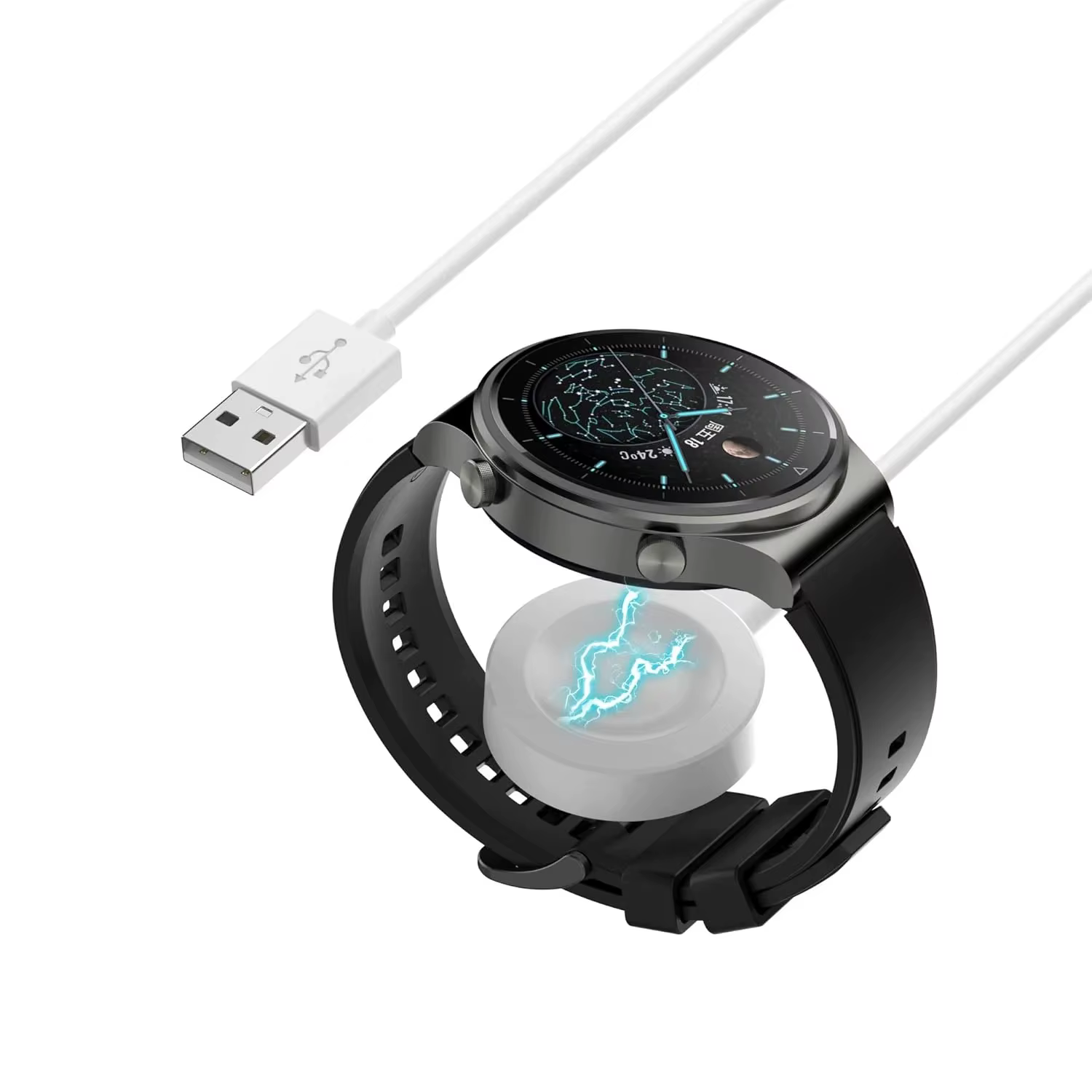 Chargeur rapide disponible pour Huawei Watch GT5 Pro/GT5/GT4/GT3Pro/GT3/Buds/Watch4USB