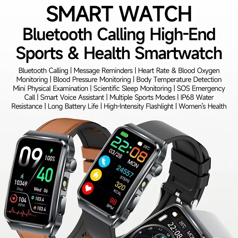 2025 nouveau ECG + PPG diagnostic de santé montres intelligentes hommes femmes horloge acide urique lipide BP traqueur de fréquence cardiaque NFC sport montre intelligente IOS