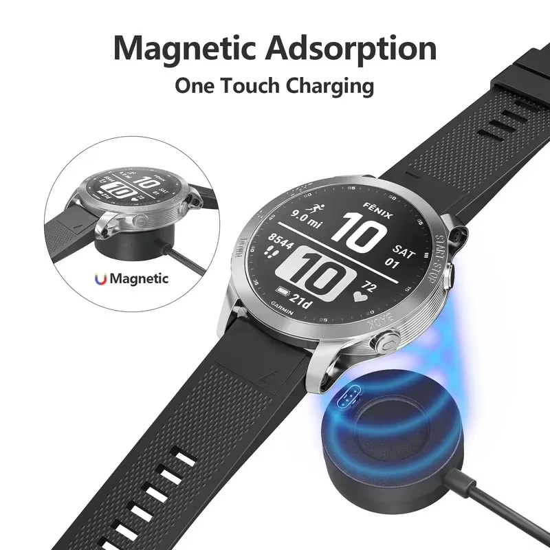 Chargeur magnétique pour Garmin Vivoactive 3 4 4S/Fenix 5 5S 5X 6 S 6X/Venu 2 2S Sq