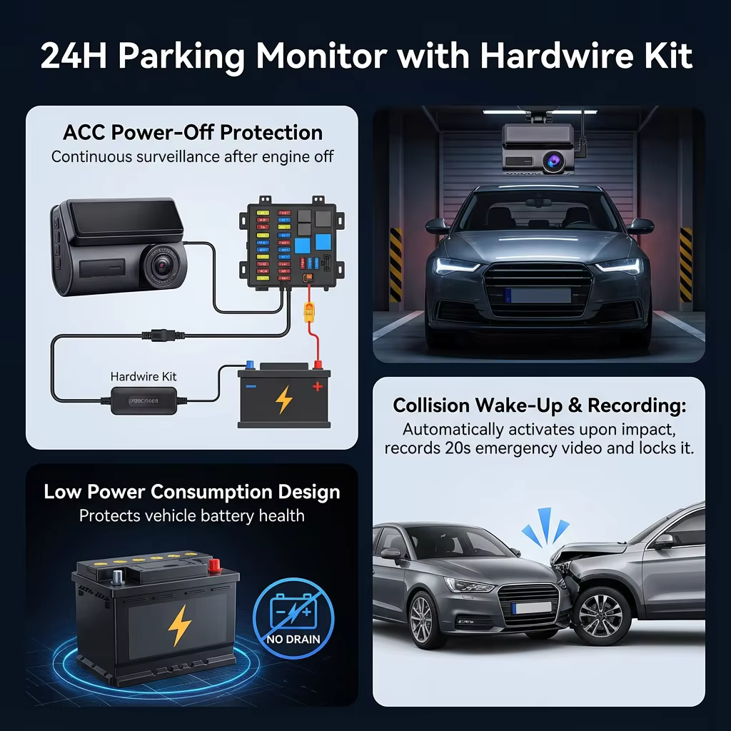 Caméra de tableau de bord pour Streaming en direct 4G, GPS 2K avant et arrière 720P, Double caméra, Vision nocturne, moniteur de stationnement 24H, enregistrement vidéo, partage WiFi