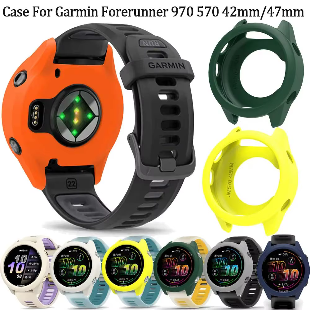 Étui de protection de couverture pour montre intelligente Garmin Forerunner 970 570 42mm/47mm