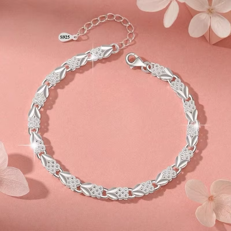 Bracelet cœur en argent Sterling 925 pour femmes, élégant, réglable, bijoux romantiques, coffret cadeau pour fête, anniversaire de mariage