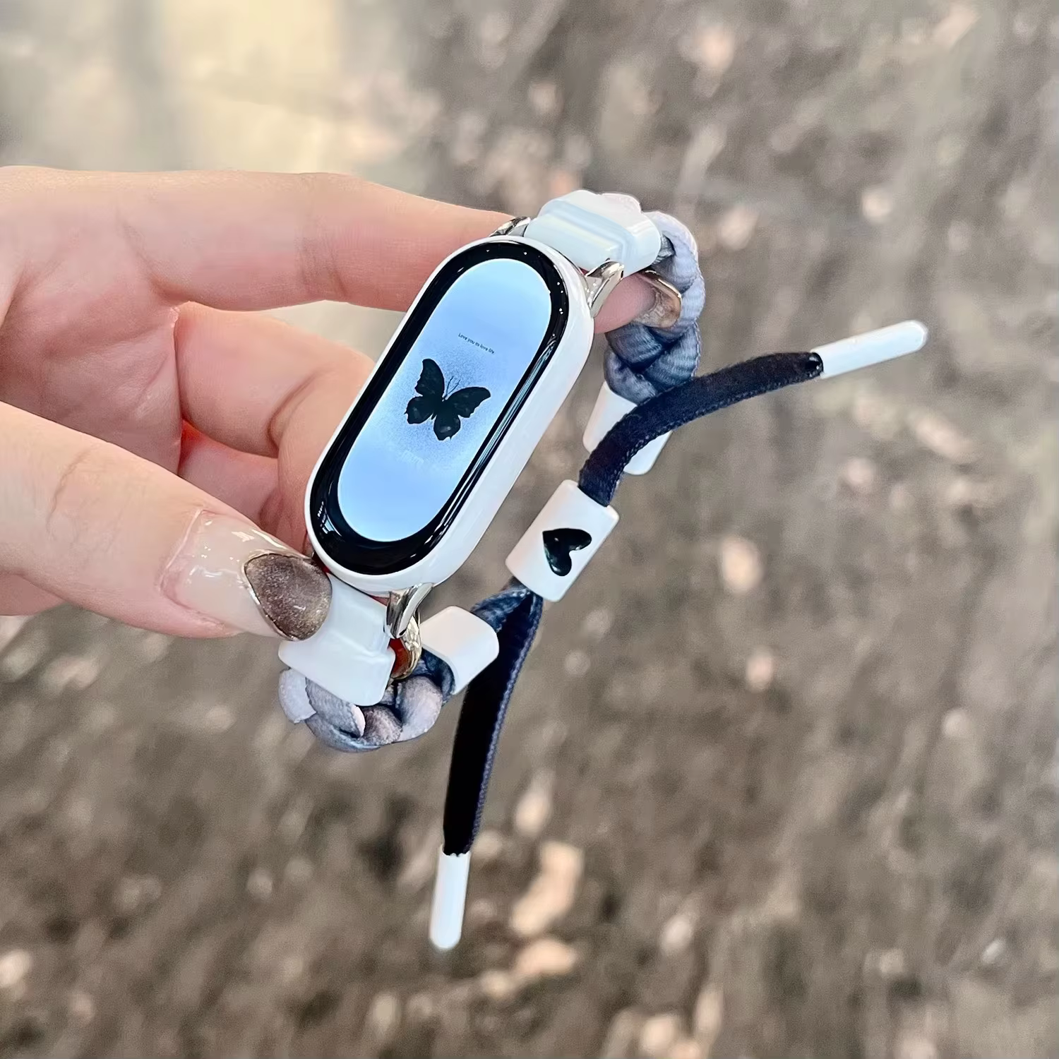 Femmes fille pour Xiaomi bande 10 sangle 8 Bracelet tissé à la main en nylon Mi9 mi8 mi10