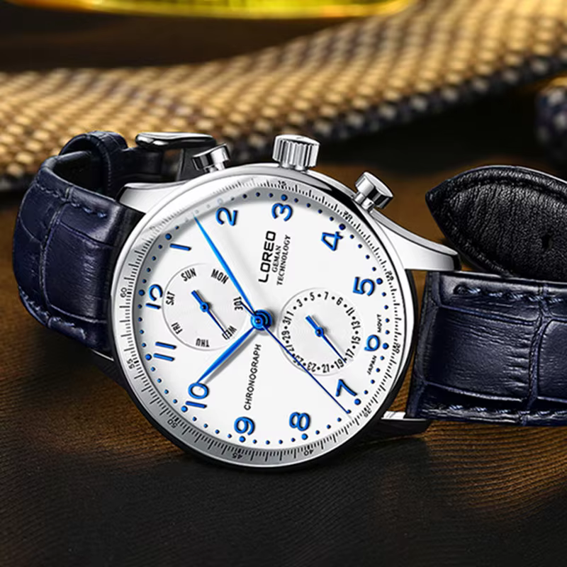 LOREO Montre de luxe de marque haut de gamme pour hommes