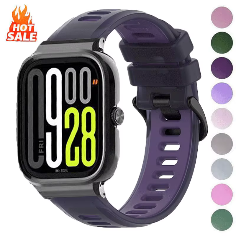 Bracelet en Silicone + cadre métallique pour montre intelligente Redmi 4/5, coque de protection avec étui pour accessoires Redmi Watch 4/5