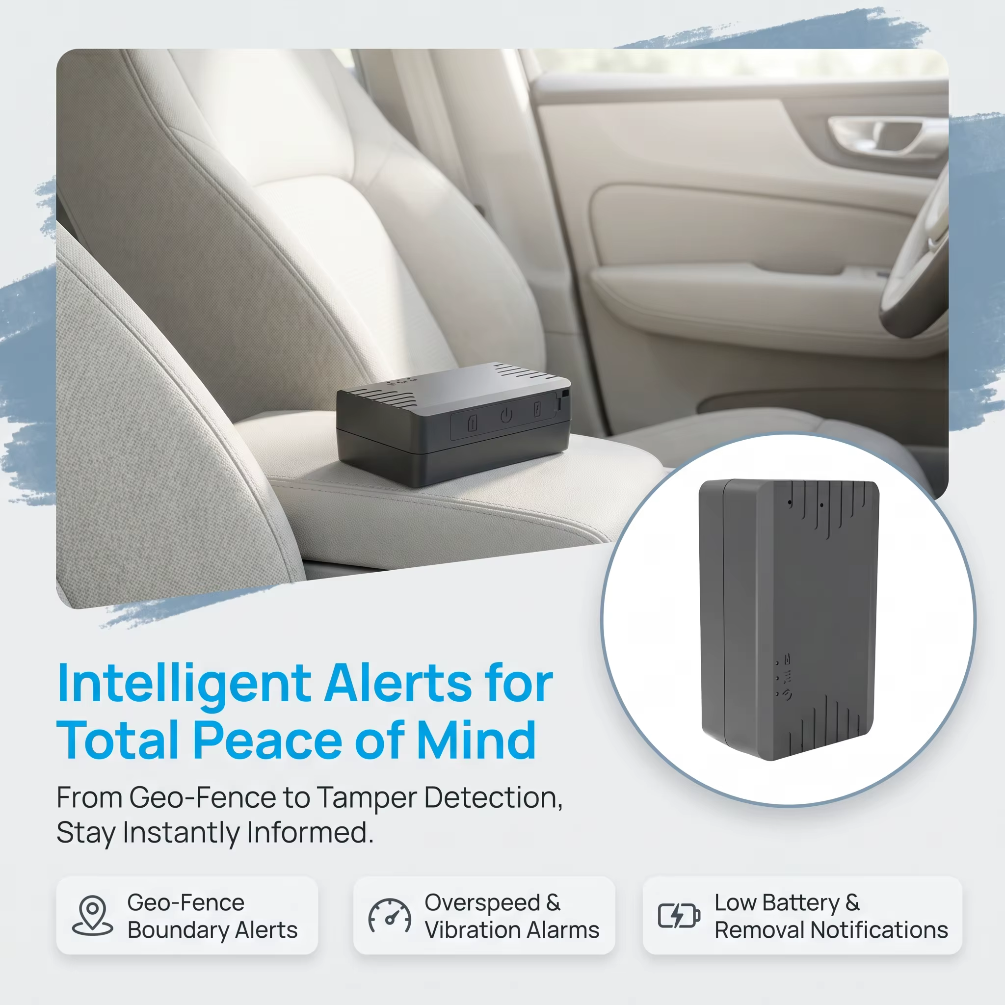 Traceur GPS 4G pour véhicule avec batterie rechargeable de 1500 mAh, localisateur GPS portable, application gratuite pour voiture