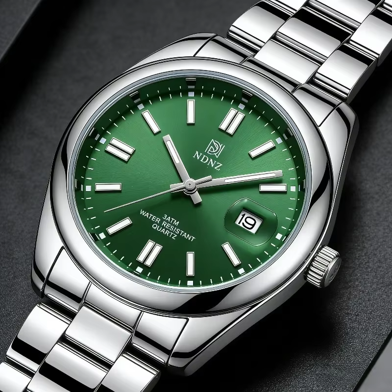Montre à quartz pour homme avec cadran bleu ciel