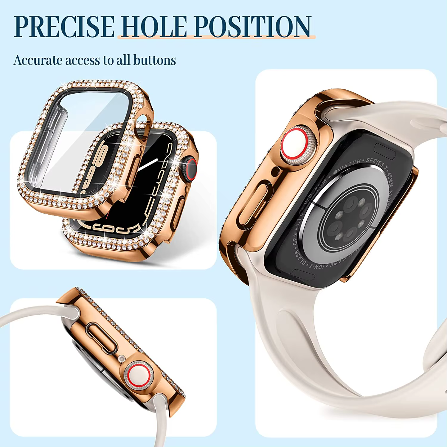 Coque en film diamant et film guatémaltèque pour Apple Watch