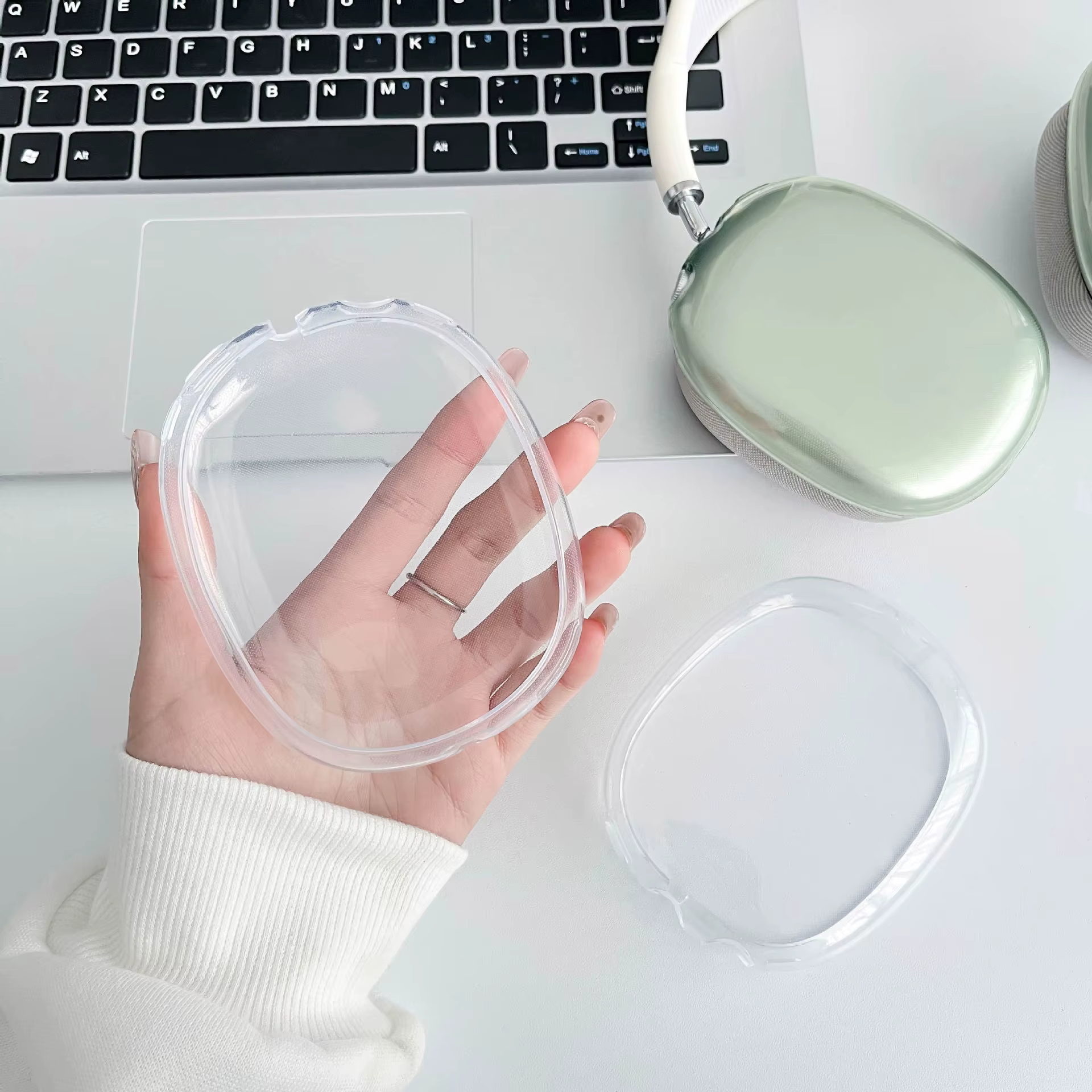 Pour AirPods Max étui Transparent souple TPU anti-rayures housse de protection pour Apple