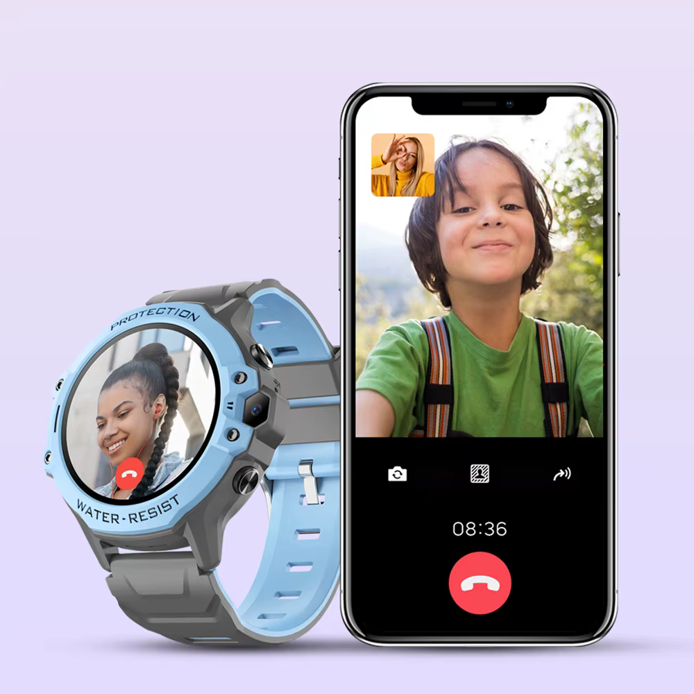 VALDUS 2025 nouveau VK55 enfants montre GPS SOS appel avec caméra 0.3 Mpix 4G carte SIM