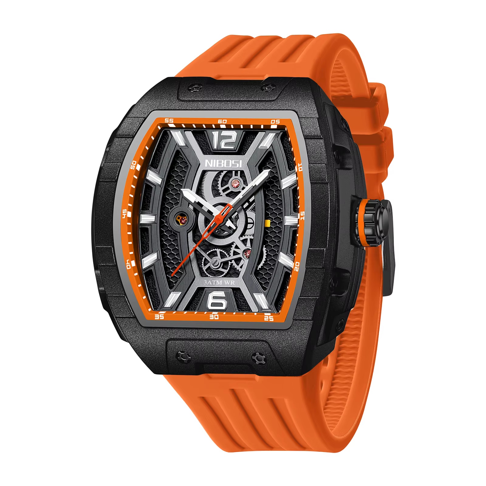 NIBOSI squelette montres de mode pour hommes analogique étanche