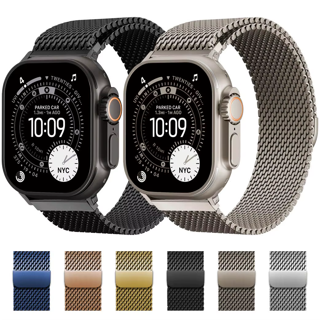 Boucle milanaise pour Apple Watch Ultra 3 bandes 49mm