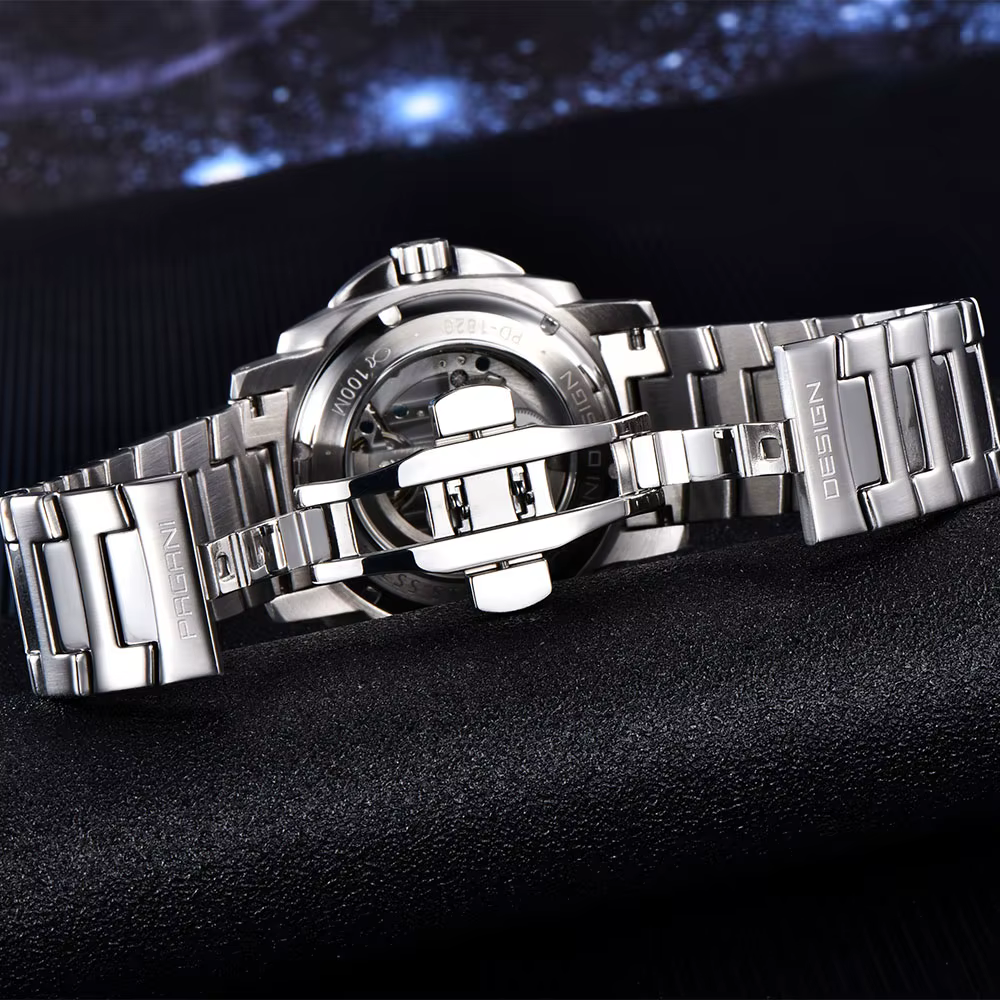 PAGANI DESIGN 43mm montre-bracelet mécanique lunette en céramique montre pour hommes haut de gamme 100M étanche montres automatiques Relogio Masculino