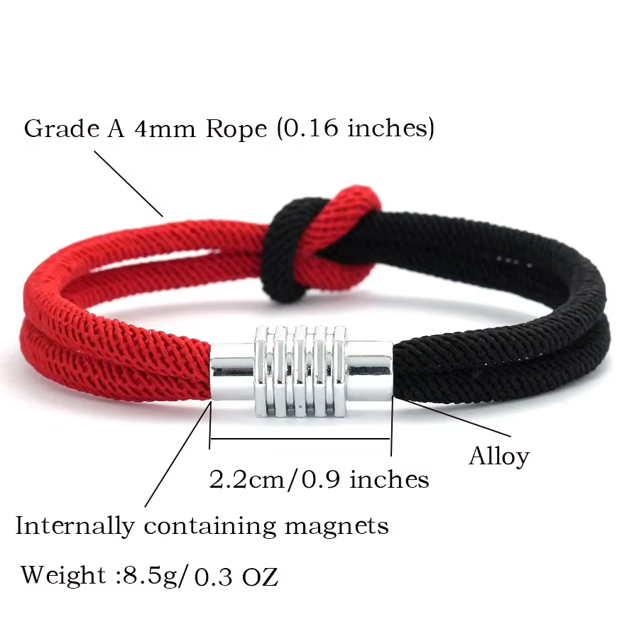 Bracelet en corde de choc de couleur audacieuse