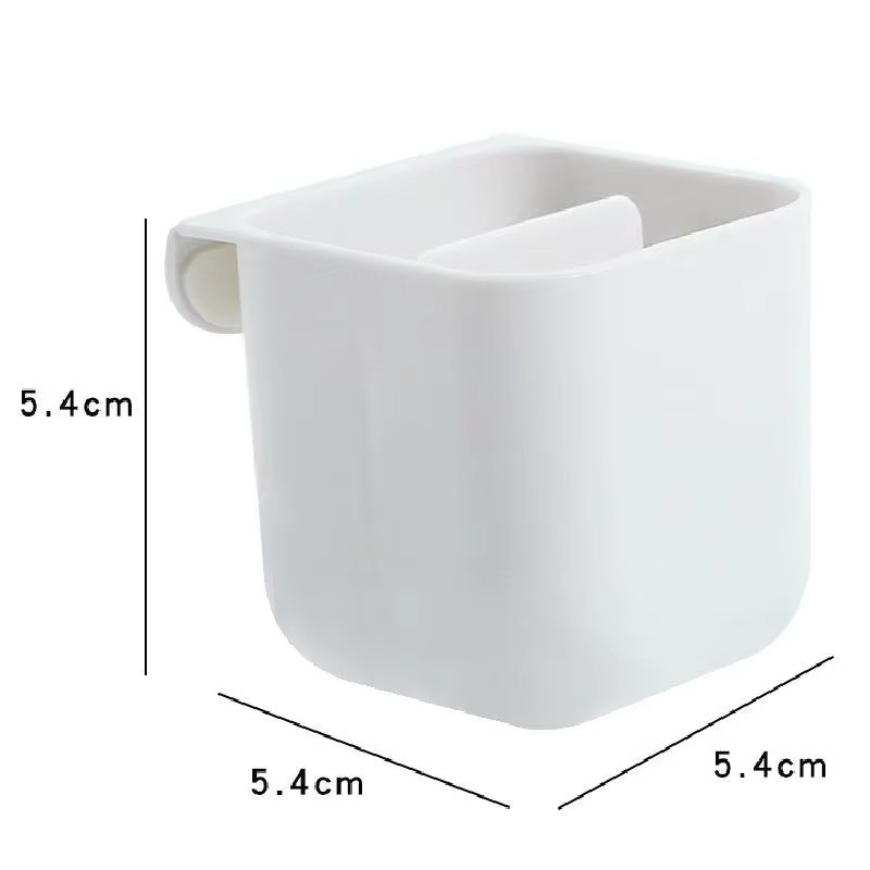 Support de rangement de bureau multifonctionnel pour stylos, boîte de rangement simple pour ordinateur de bureau, tube de rangement pour petits objets autocollant