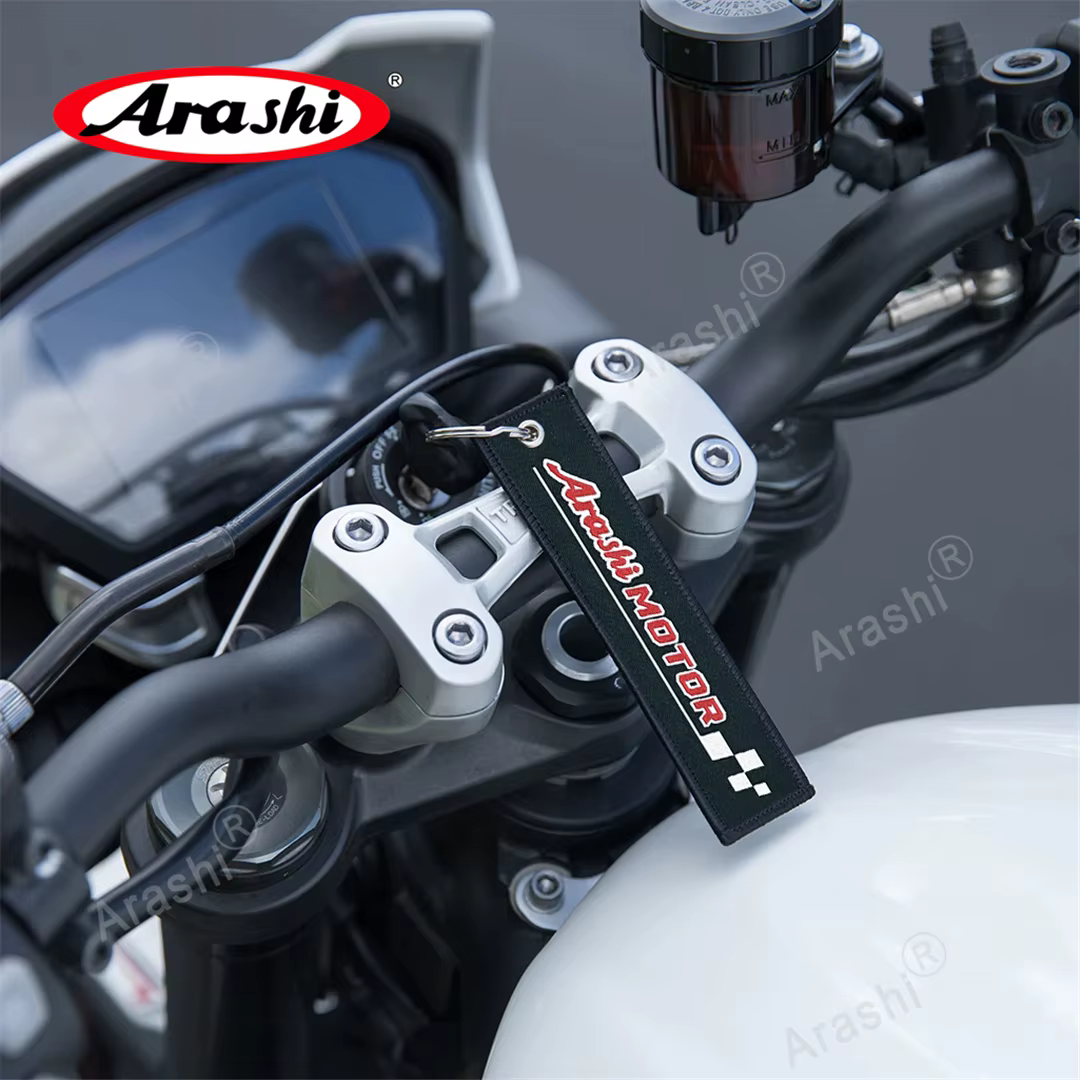 Arashi Logo porte-clés moto voiture porte-clés Double face étiquette mode porte-clés pour hommes cavalier cadeau moto accessoires