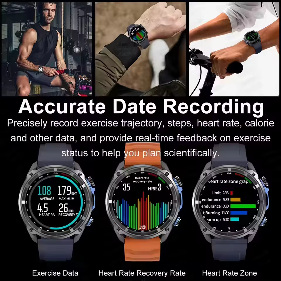 2025 extérieur GPS montre nouveau 1000mAh batterie t-rex 3 militaire