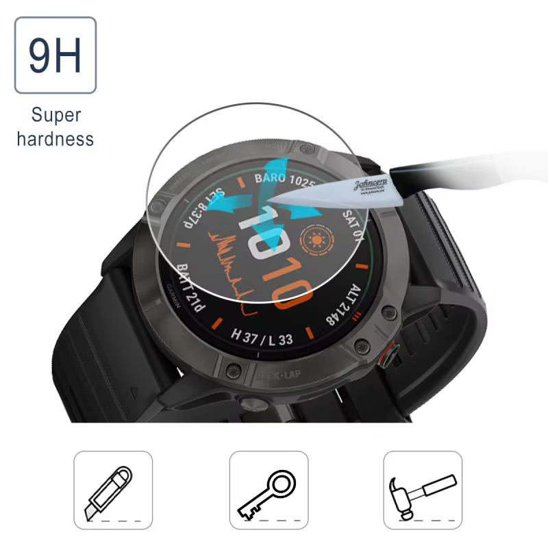 Pour Garmin Fenix 8 7 6 6S 6X 5 5S/Vivoactive 3/Forerunner 945 955 965 225 255 265S protecteur d'écran en verre trempé SmartWatch
