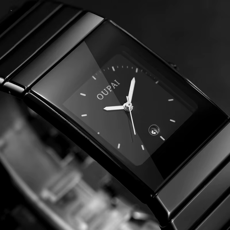 Montre carrée pour hommes OUPAI avec cadran rectangulaire