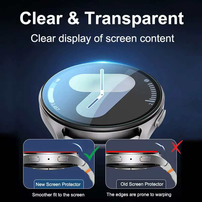 Verre trempé pour montre intelligente Film de protection d'écran 40mm 39mm 38mm 37mm 36mm 35mm 33mm 42mm 30mm-46mm